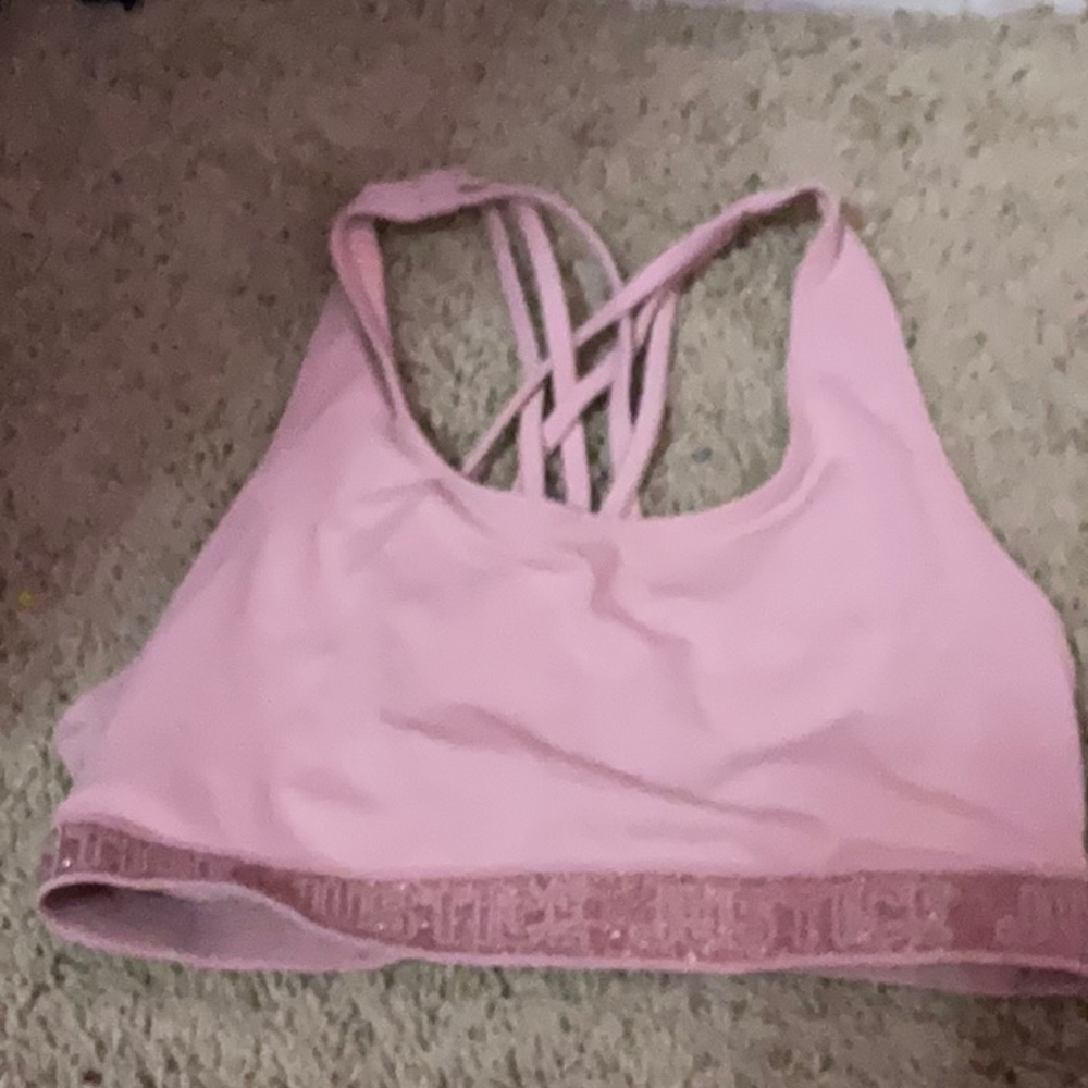 Pink justice bra